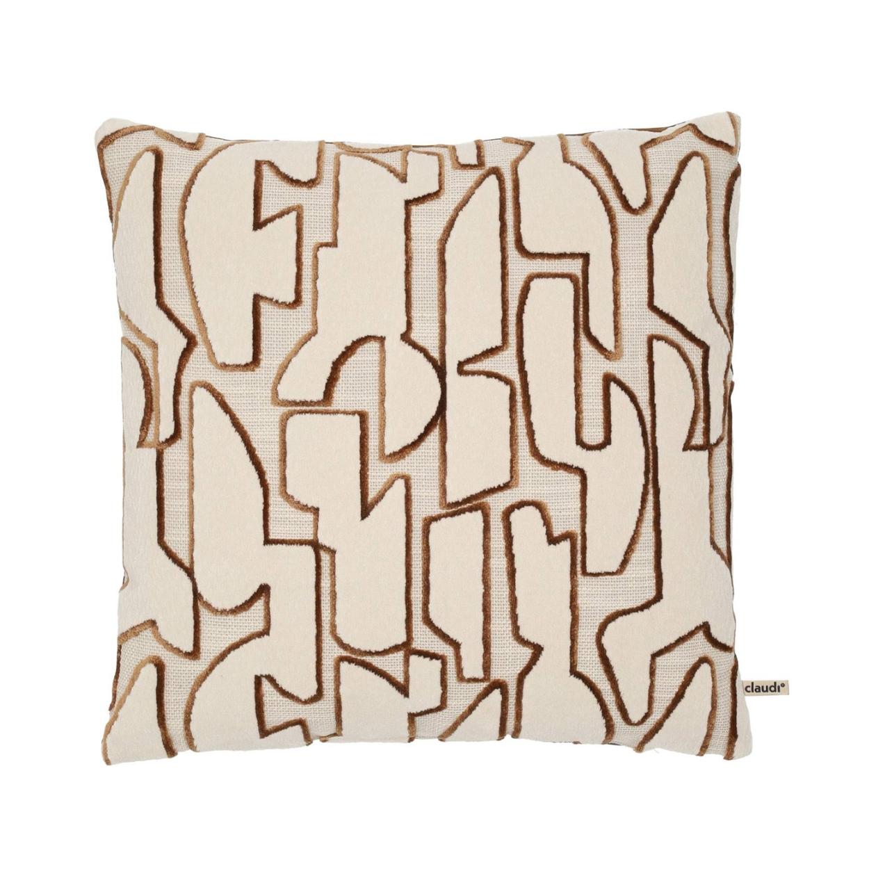 Kussen Seraq Off white/Chocolate 50 x 50 cm