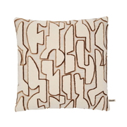Kussen Seraq Off white/Chocolate 50 x 50 cm