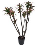 Kunstplant Aloe i/pot paars/groen 96 cm