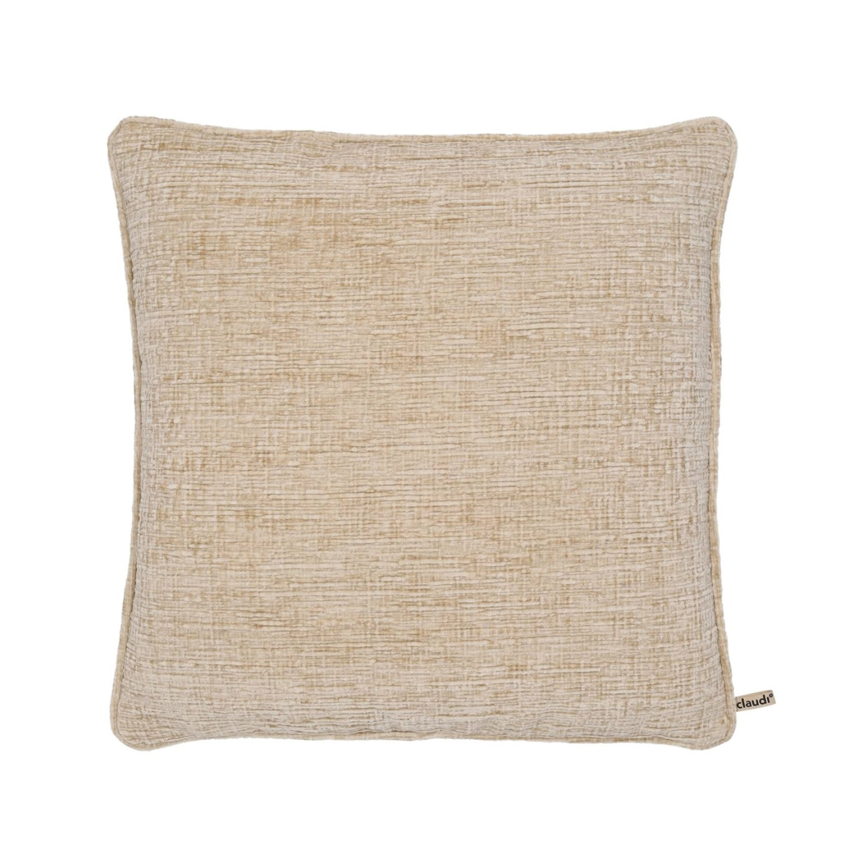 Kussen Shaggy Natural + Piping 50 x 50 cm