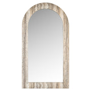 Mirror Calvo gray faux travertine