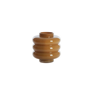 Vase BENACO Ø18x18 cm ochre yellow-light brown 