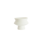 Vaas deco VICENTO Ø27,5x21 cm mat wit