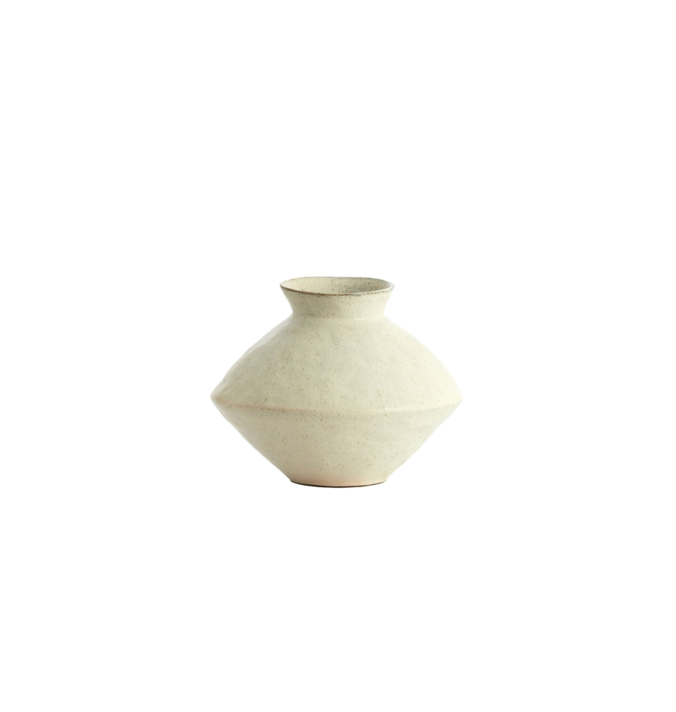 Vase deco BEATO 30x30x23 cm matt cream-sand