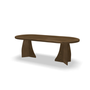 Eettafel Lois - ovaal plat Brown smoke light