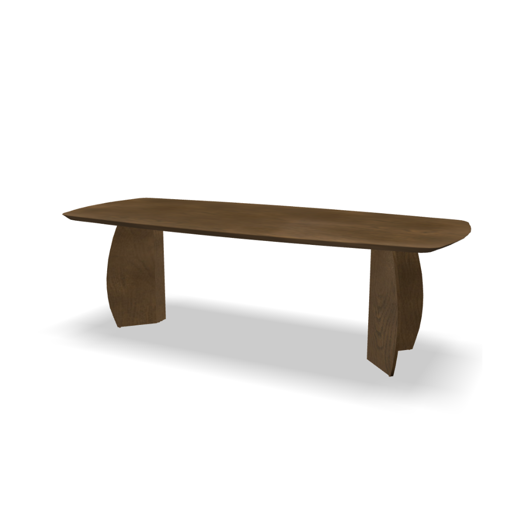 June dining table - Danish oval brown smoke light