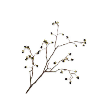 Kunsttak Bessen Zwart 88 cm