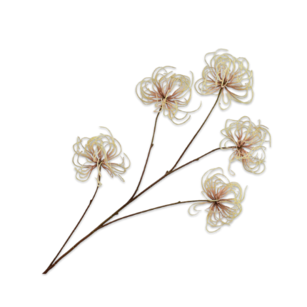 Kunsttak Clematis Geel/Bruin 95 cm
