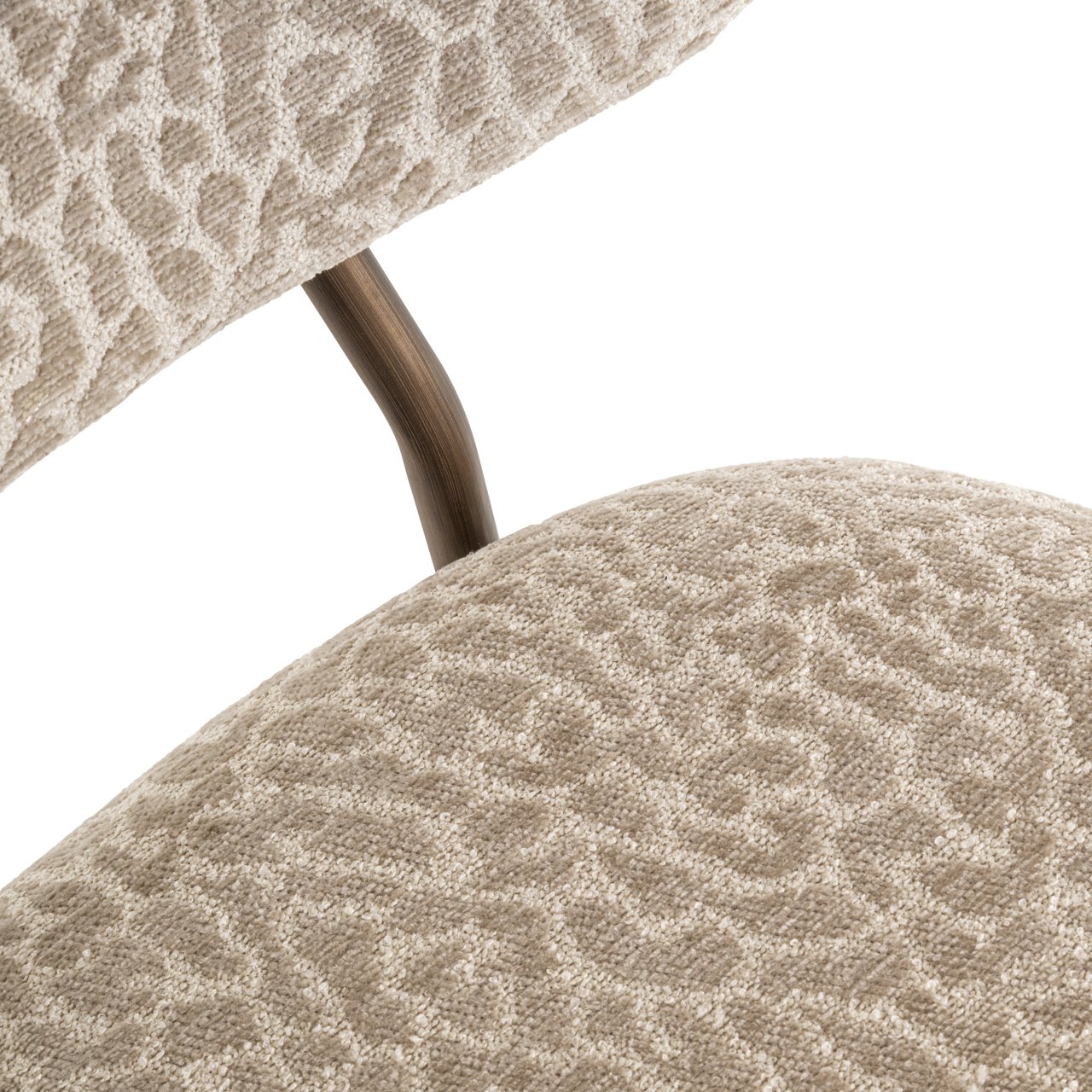 Barstoel Xenia beige leopard fire retardant set of 2