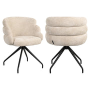 Eetkamerstoel Kayla cream unicorn swivel