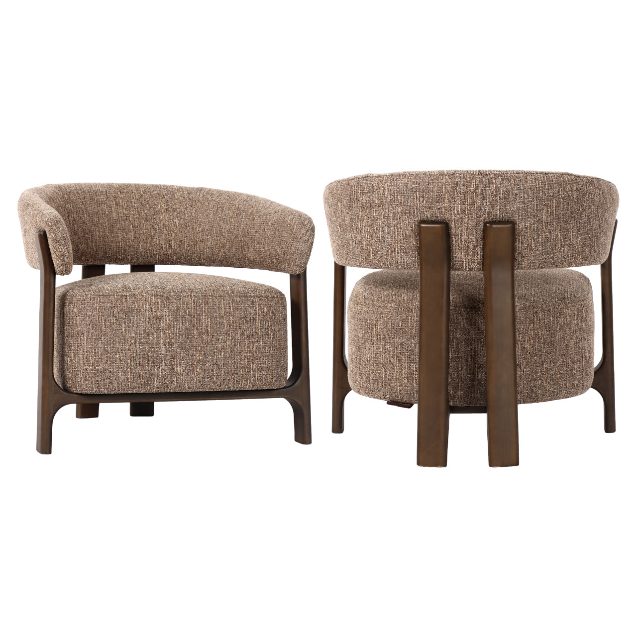 Dalara brown tweed lounge chair