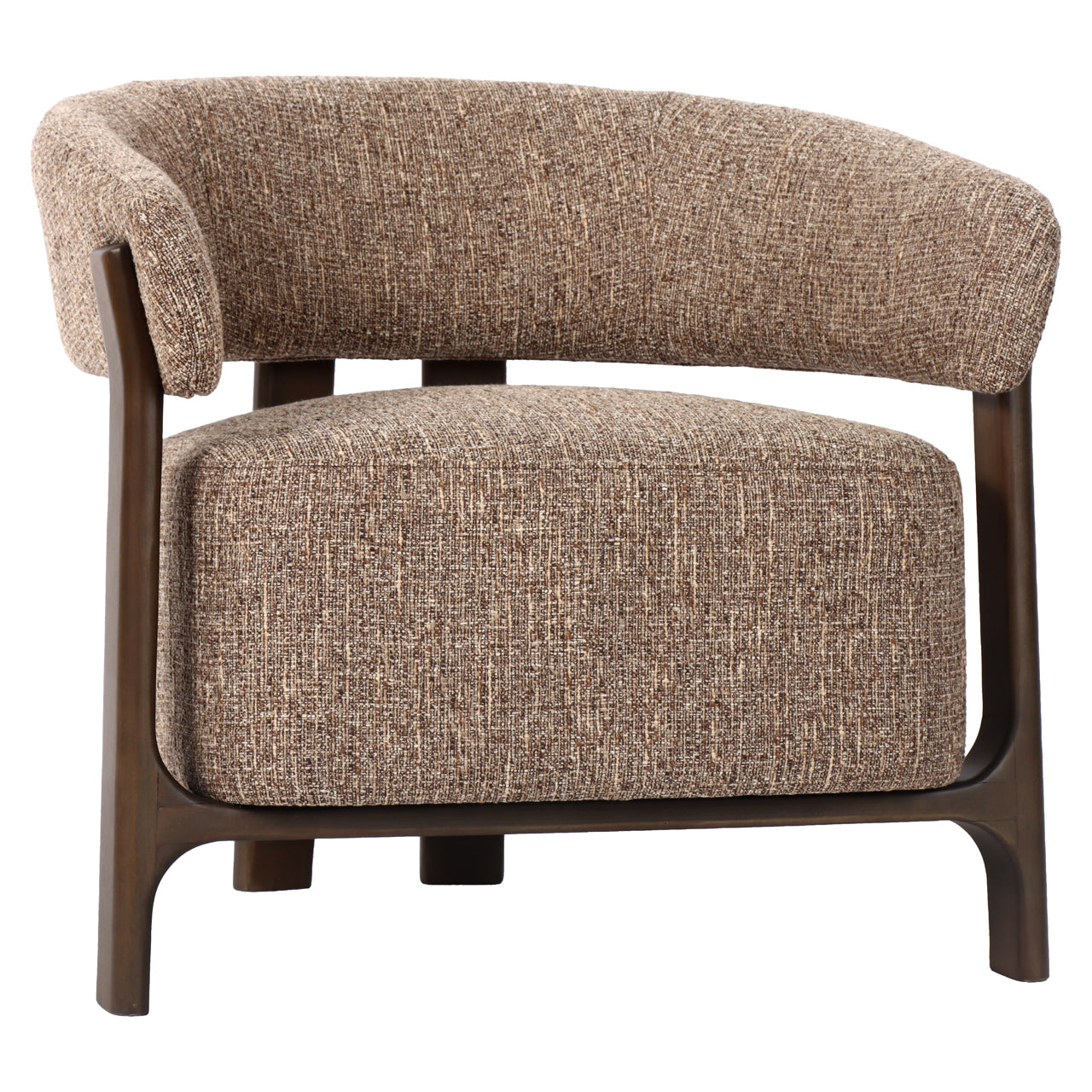 Dalara brown tweed lounge chair