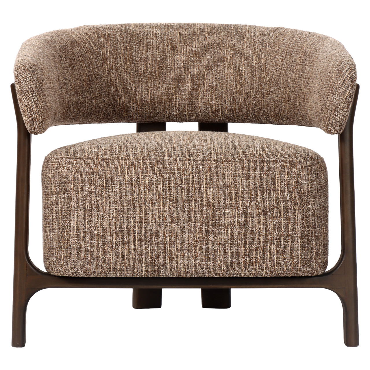 Dalara brown tweed lounge chair