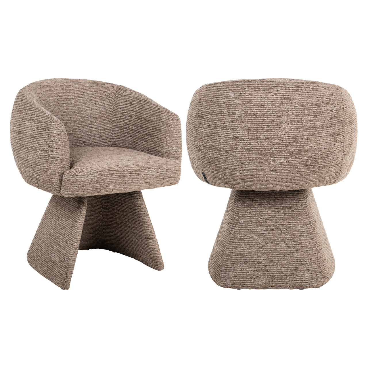 Eetkamerstoel Quiriro mocca linear swivel