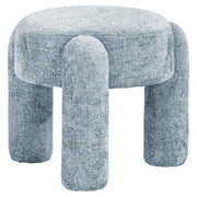 Poef & Voetenbank Holly light blue chenille