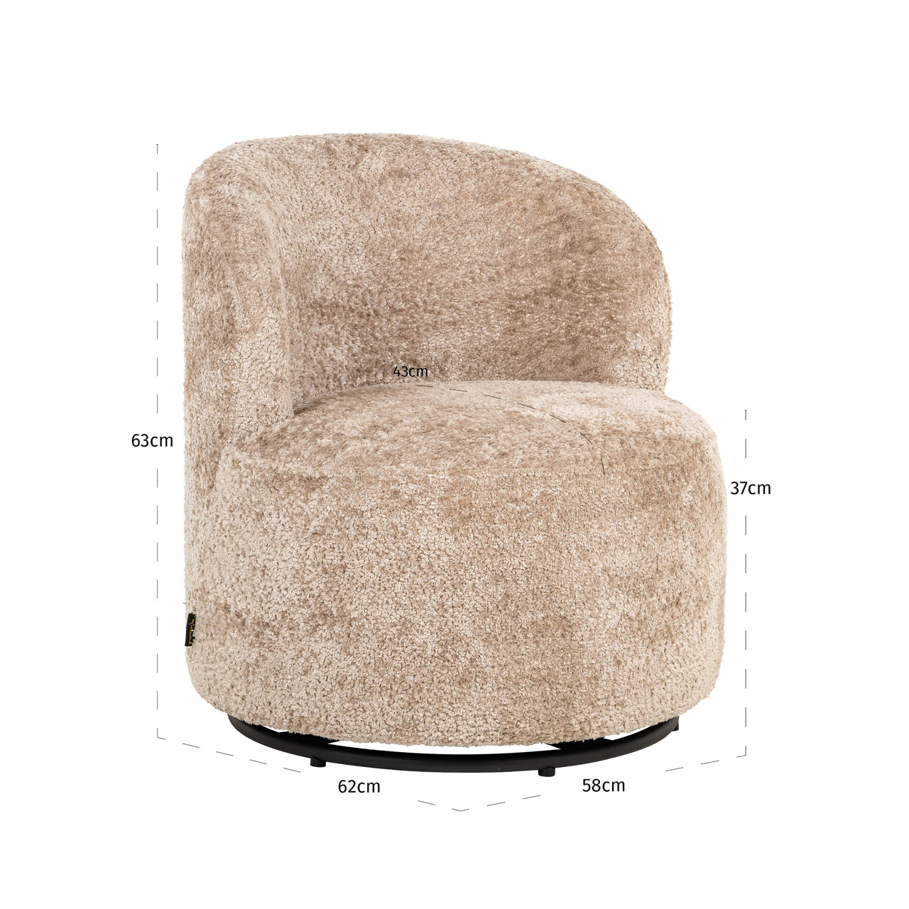 Swivel chair kids Jackie sheep nature (Sheep 01 nature)