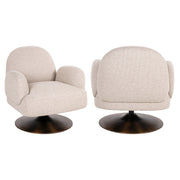 Lounge stoel Kagney biscotti swivel