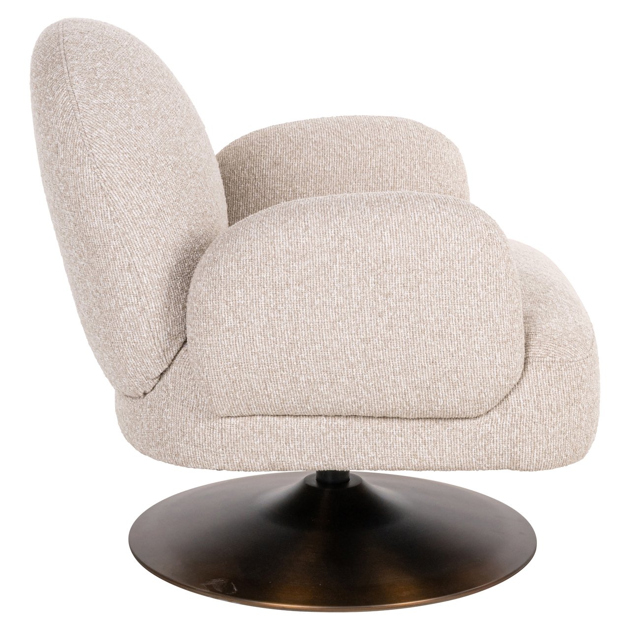 Lounge stoel Kagney biscotti swivel