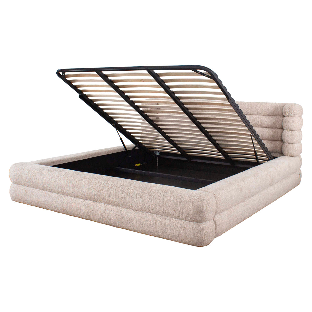 Bed Obidis natural linear 180x210 (mattress size) with storage