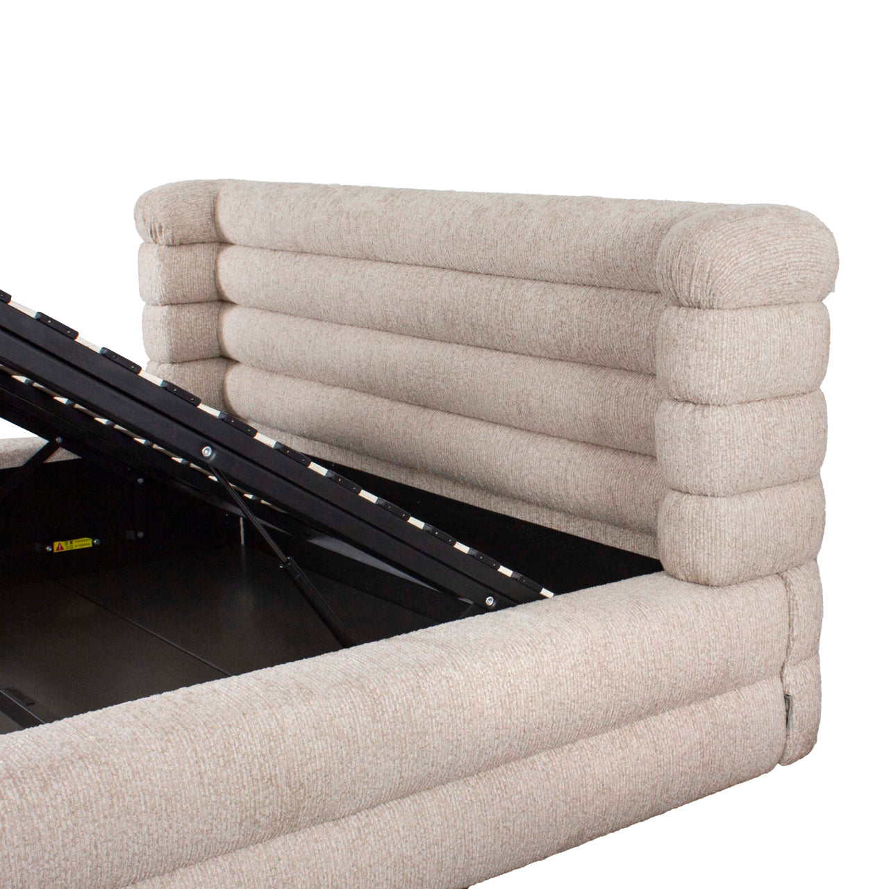 Bed Obidis natural linear 180x210 (mattress size) with storage