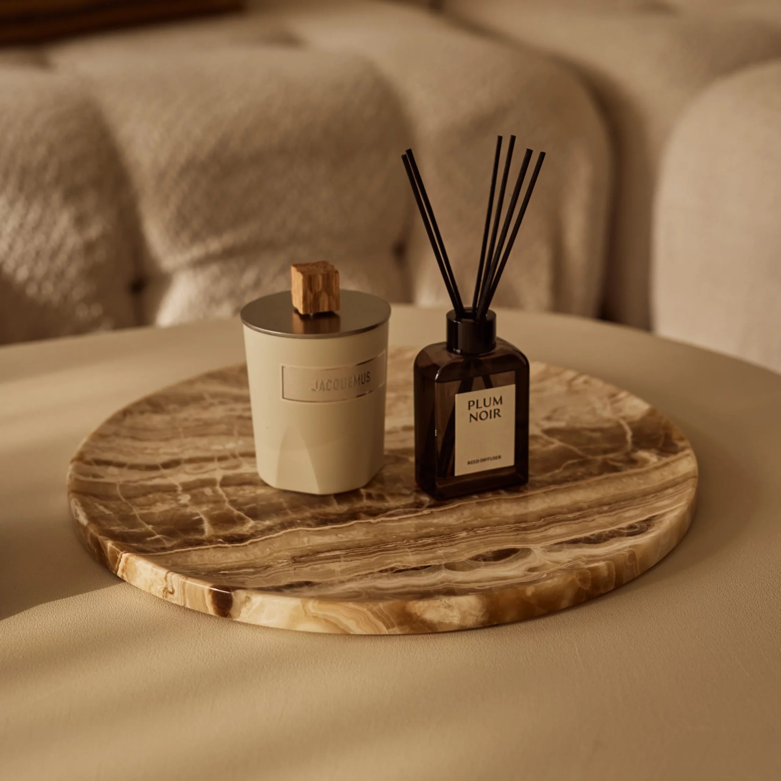 Sandal onyx dienblad rond 40cm