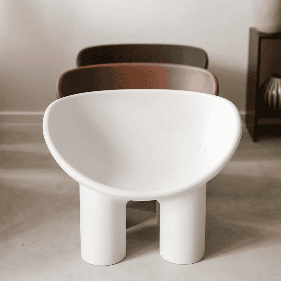 Roly Poly Armchair White