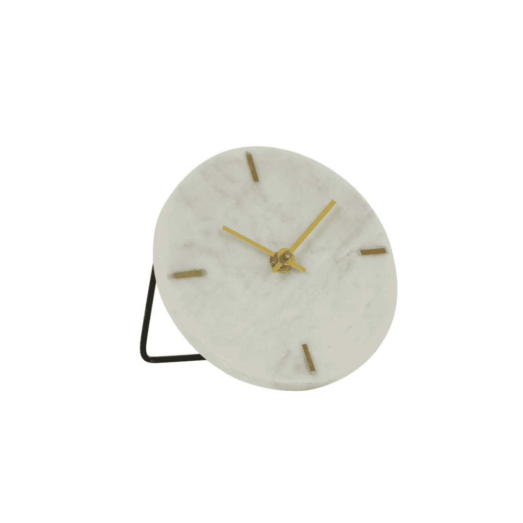 Moreno Clock - White Marble