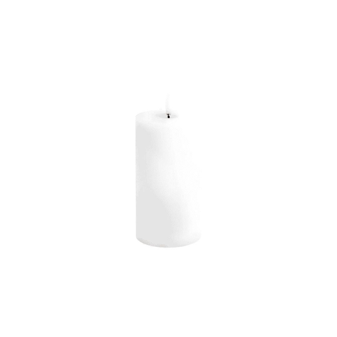 LED candle Melted Pillar Rustic 7.8 x 15.2 cm - white