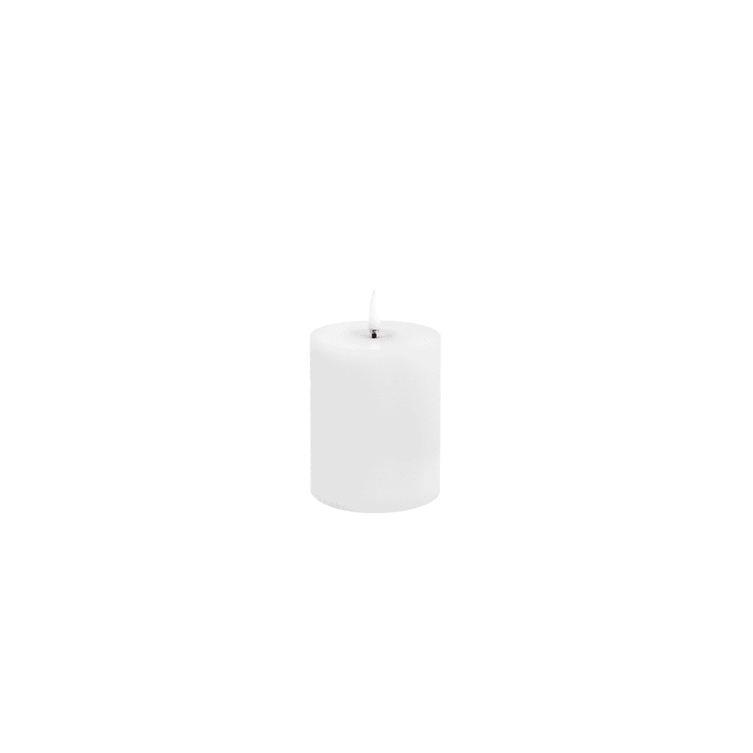 LED kaars Melted Pillar Rustic W7,8 x H10,1cm - wit