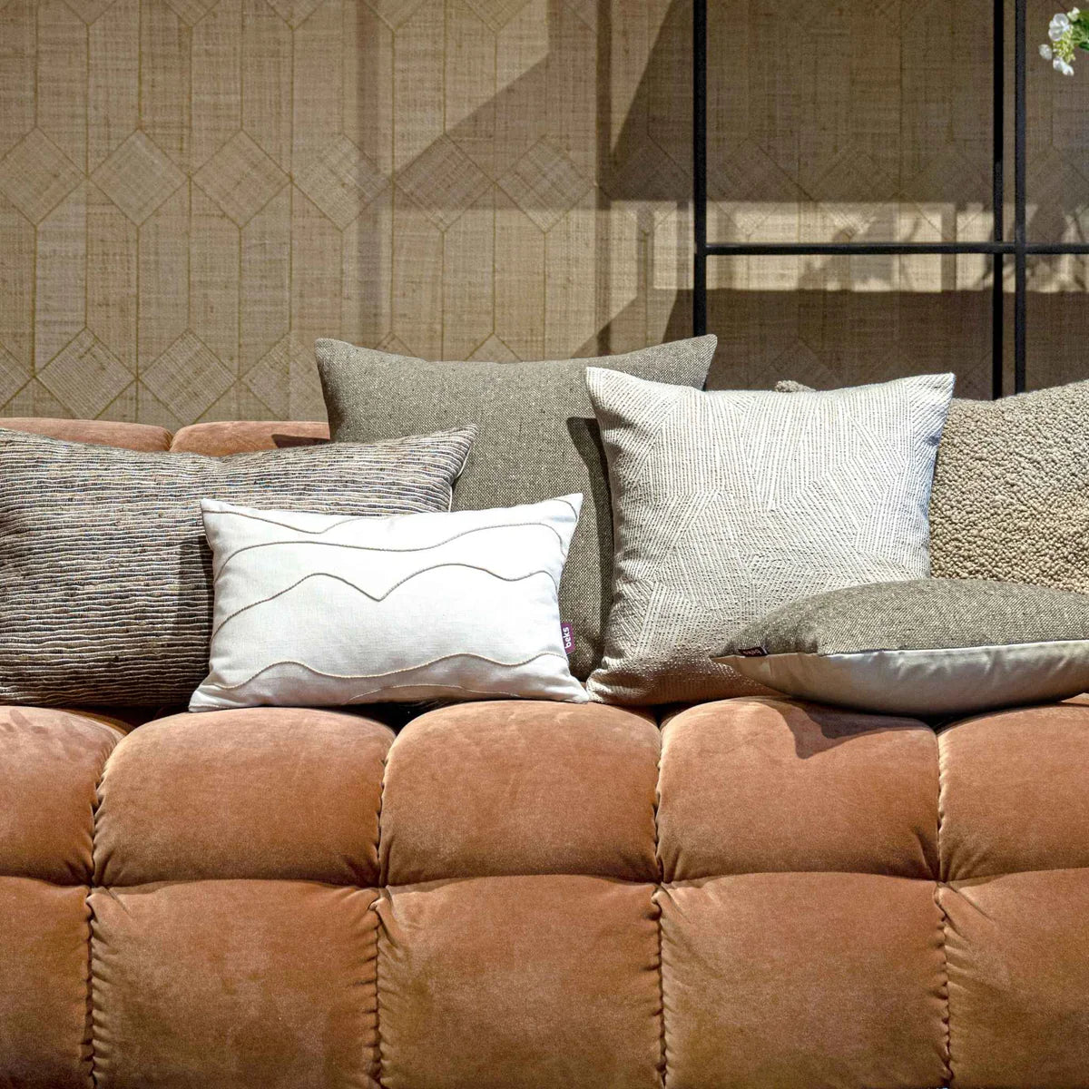 Sierkussencombinatie – Taupe/ecru