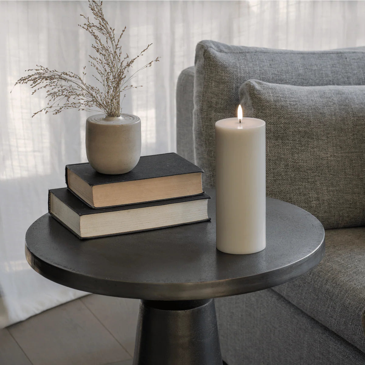 LED candle Pillar Smooth W5.8 x H10.1 cm