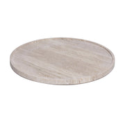Travertine tray round with edge 45cm