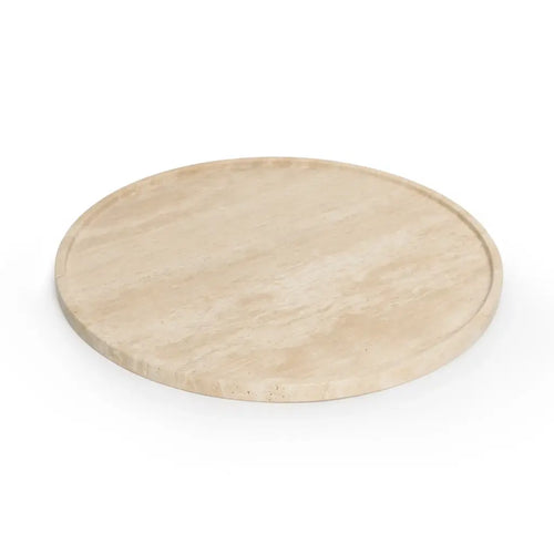 Dienblad Travertine rond met rand Ø45cm