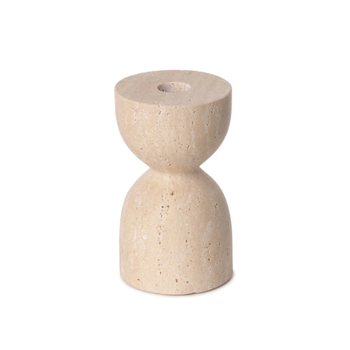 Kandelaar travertine design kaarshouder Ø8x14cm