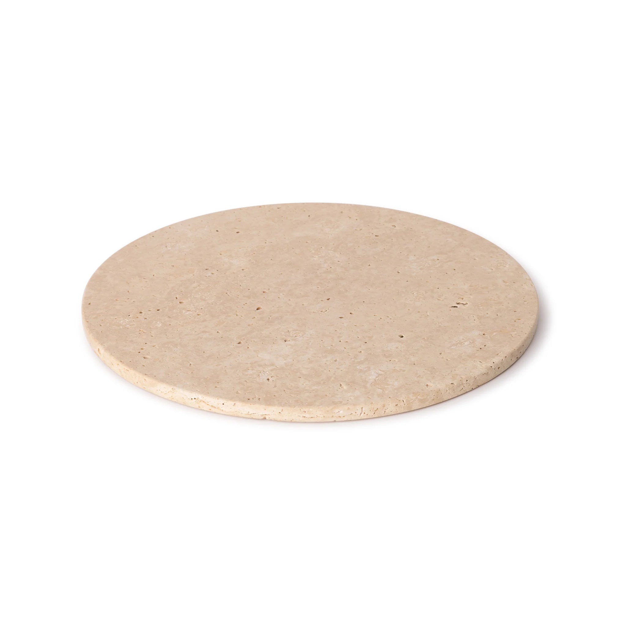 Travertine round tray Ø30