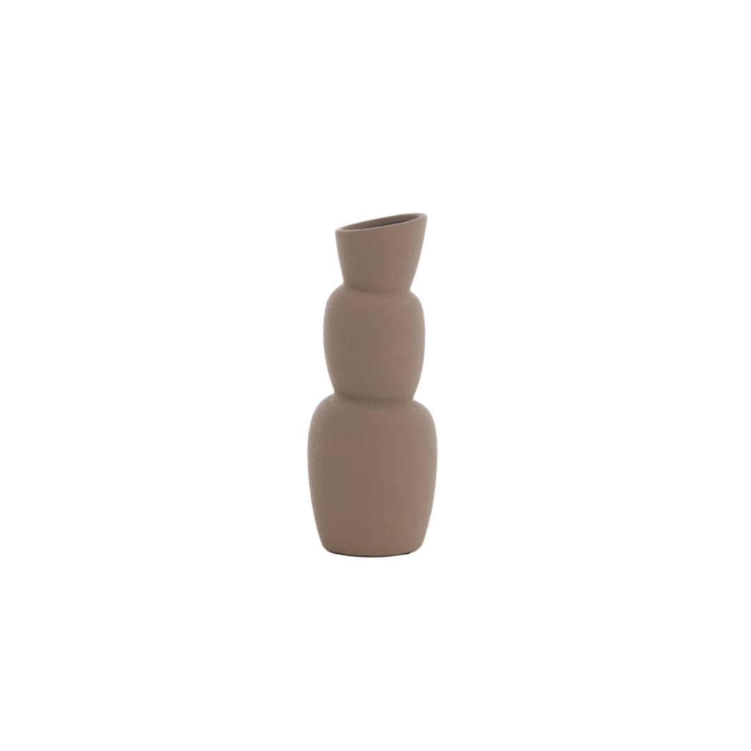 ARAM ceramic vase Ø14.5x37.5 cm brown