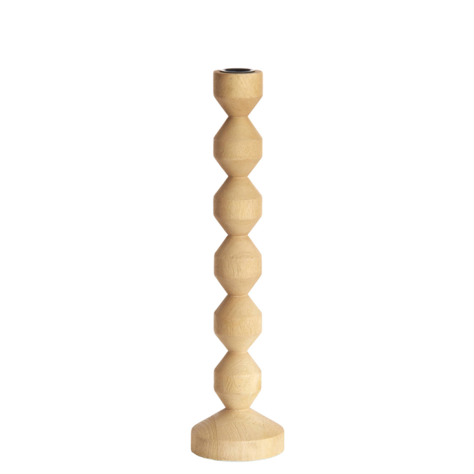 Kandelaar Dozza Ø12x37 cm L hout mat naturel