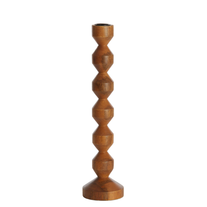 Kandelaar Dozza Ø12x37 cm L hout olie bruin