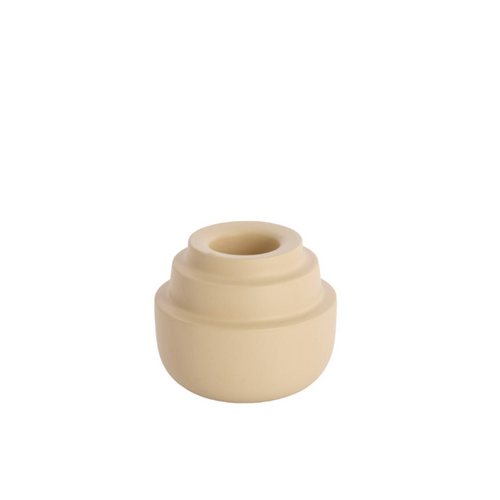 Waxinelicht Saluzzo Ø12x10 cm mat zand