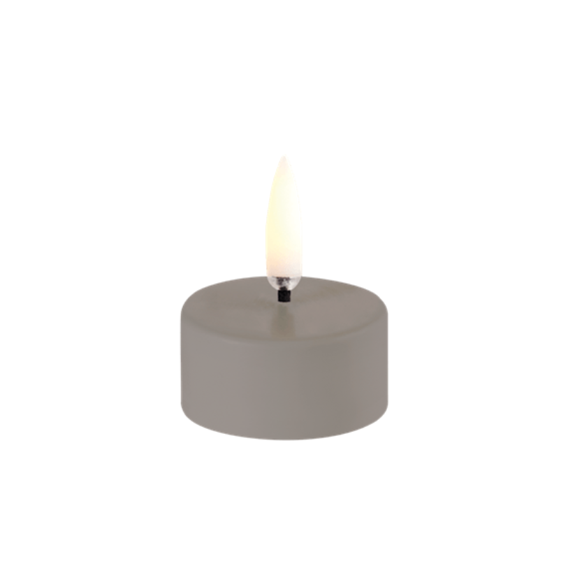 LED kaars Tealight Sandstone wax Smooth Incl. Batterij