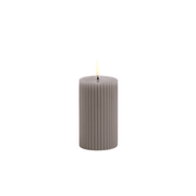 LED kaars Grooved Pillar Candle W5,8 x H10,1cm