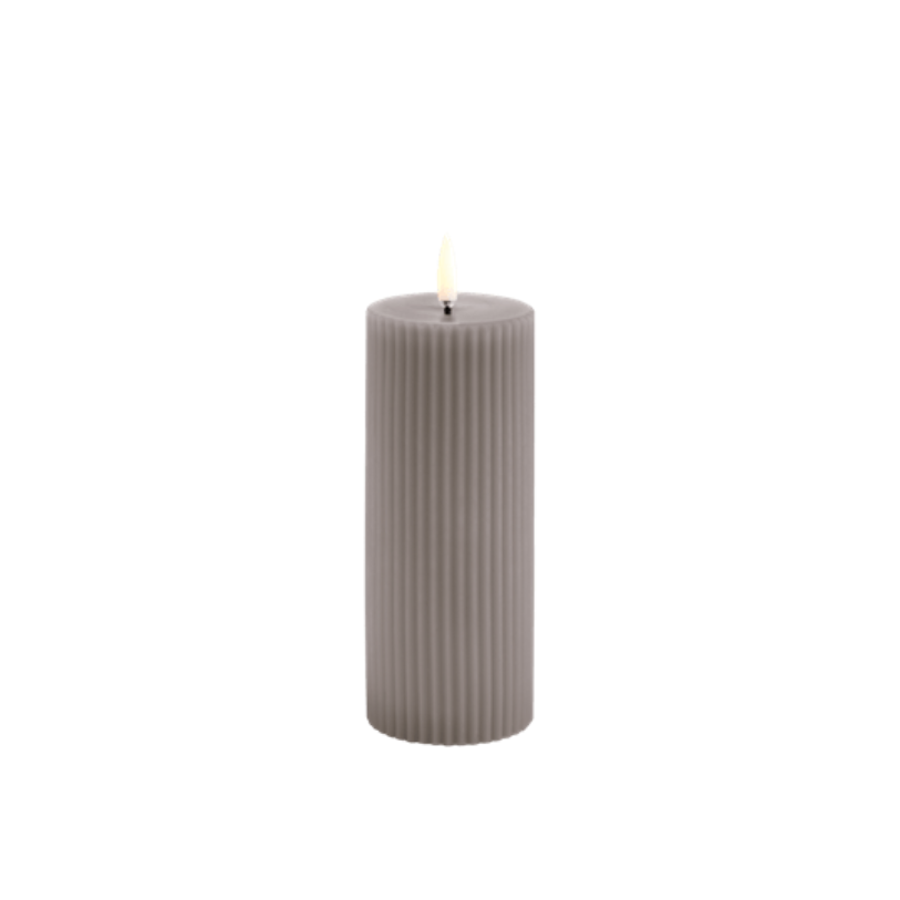 LED kaars Grooved Pillar Candle W5,8 x H15,2cm
