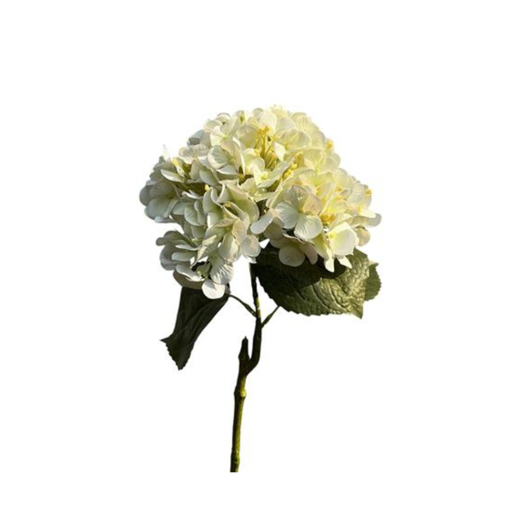 Kunsttak hydrangea spray 75 cm real touch cream