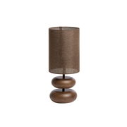 Tafellamp Danialo 22x50,5 cm bruin+hout
