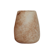 Waxinelicht Alabaster XL Druppel Bruin