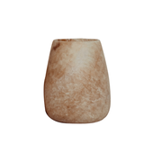 Waxinelicht Alabaster L Druppel Bruin