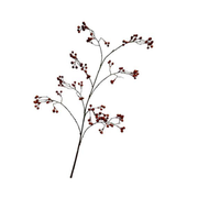 Kunsttak berry spray trident hang 138 cm burgundy