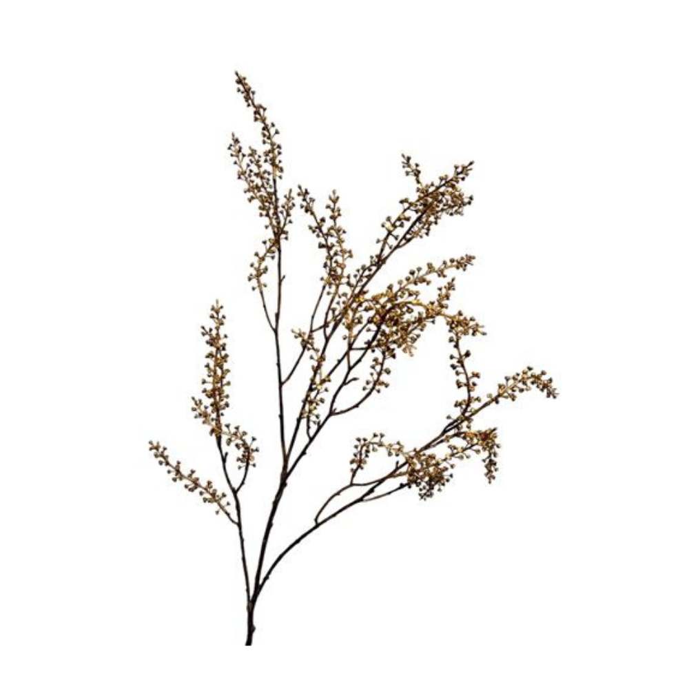 Kunsttak berry spray x 5 98 cm gold