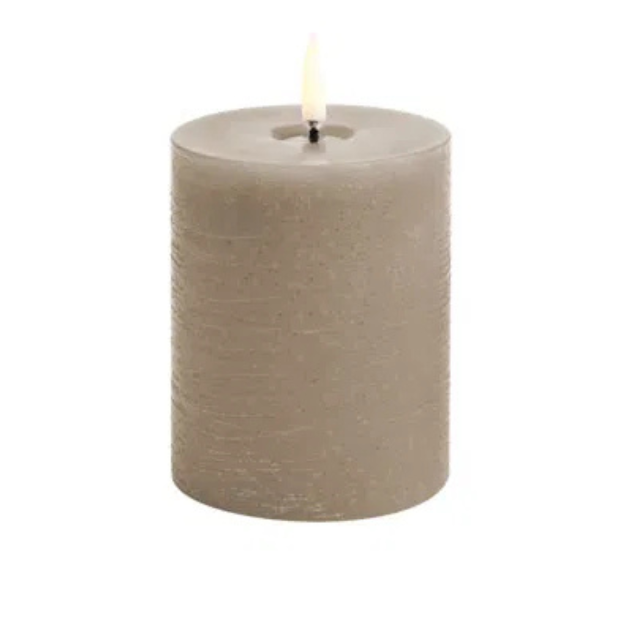 LED candle Pillar, Sandstone, Rustic, 7.8x10