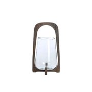 Windlicht Anosy L glas helder+hout